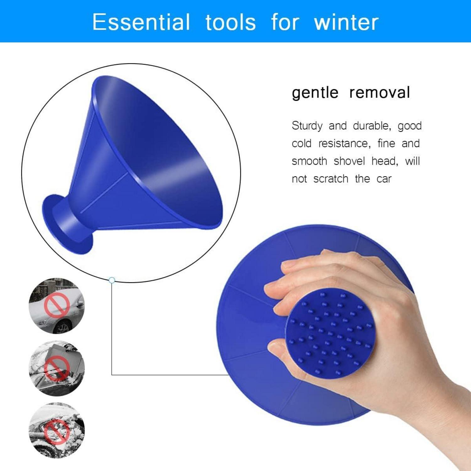 Eiskratzer Auto Schneeschaufel 4-tlg. Rund Multifunktional Langlebig