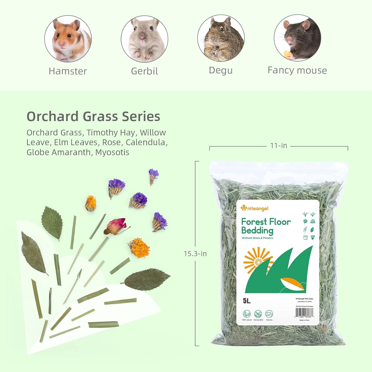 Natürliches Hamster-Einstreu mit Blumen - Weiches