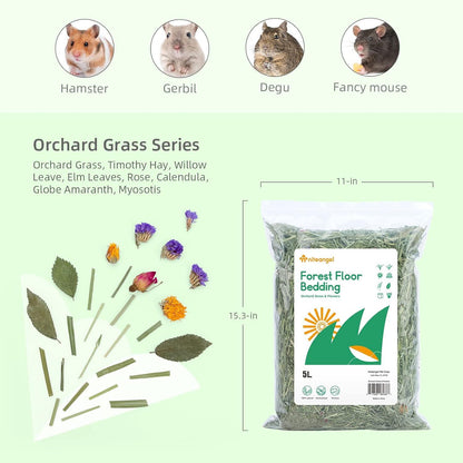 Natürliches Hamster-Einstreu mit Blumen - Weiches