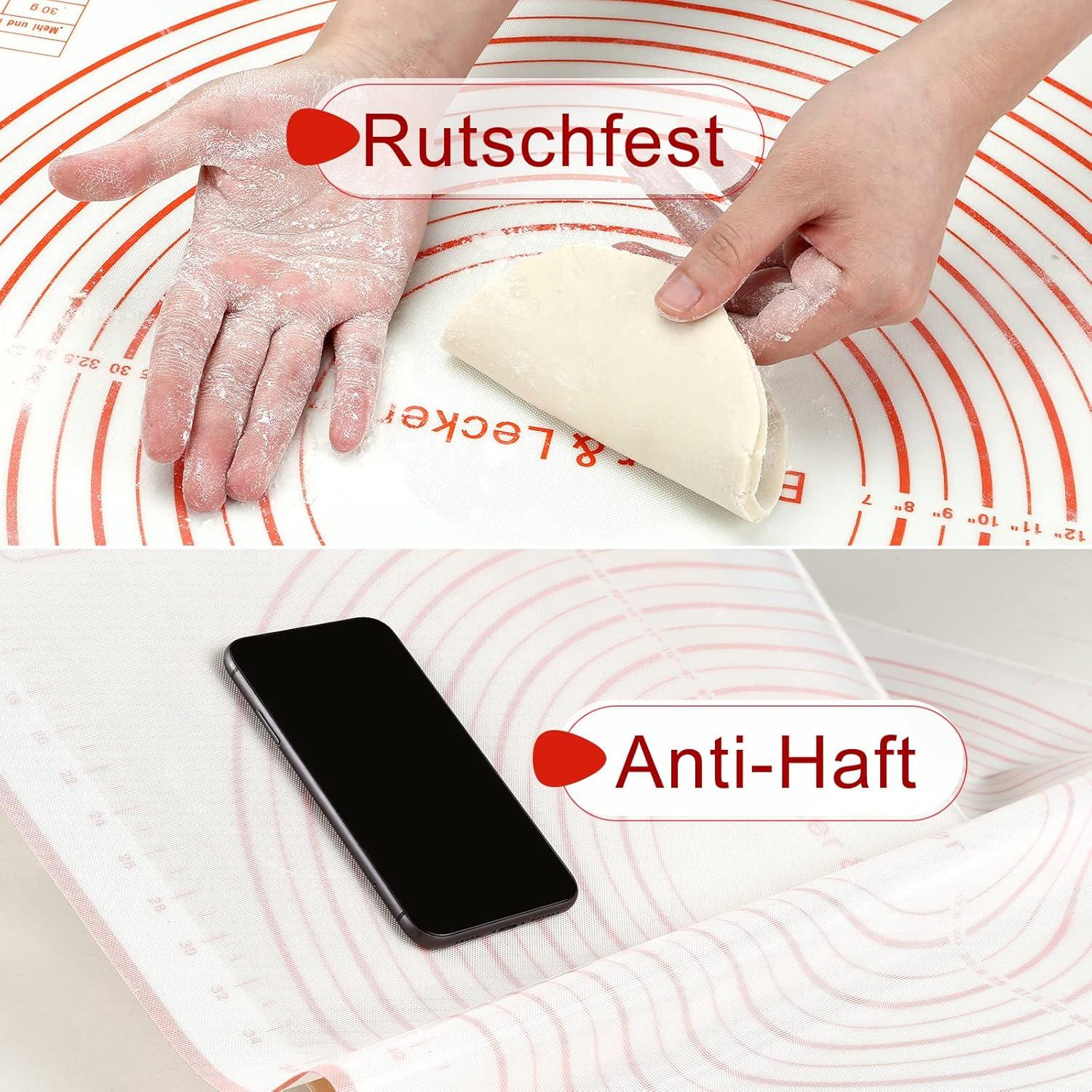 Große Silikon Backmatte 80 x 60CM Antihaft Rutschfest BPA frei