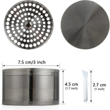 Pollen Grinder 75mm groß Crusher Kräutermühle Zinklegierung