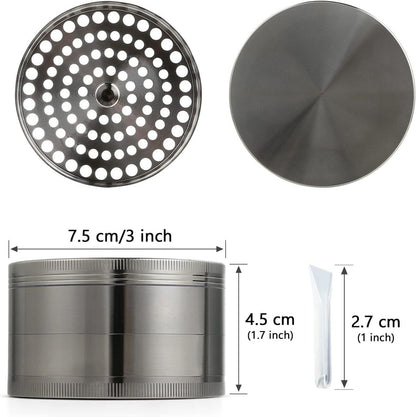 Pollen Grinder 75mm groß Crusher Kräutermühle Zinklegierung