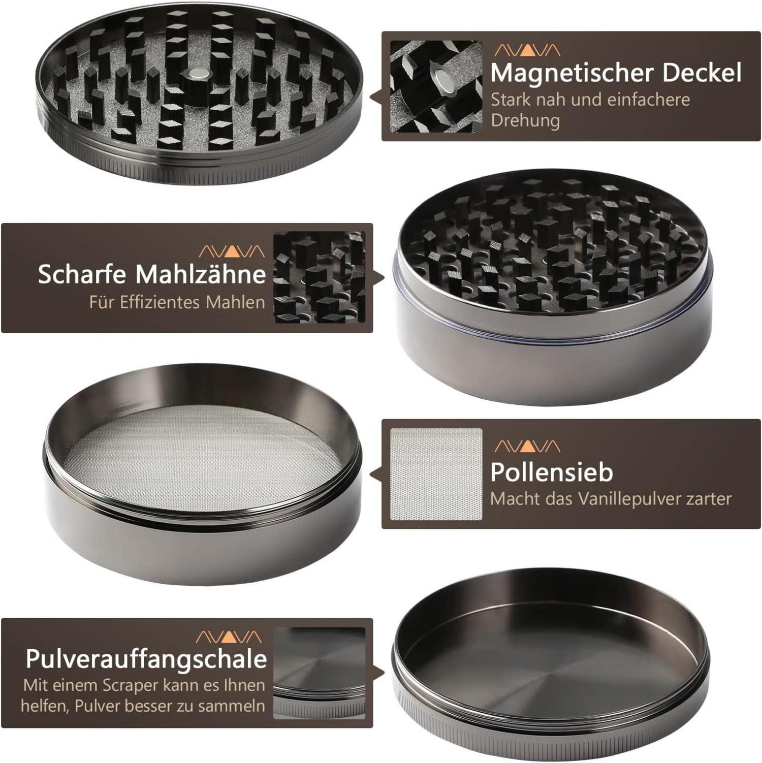 Pollen Grinder Kräutermühle für getrocknete Kräuter und Gewürze