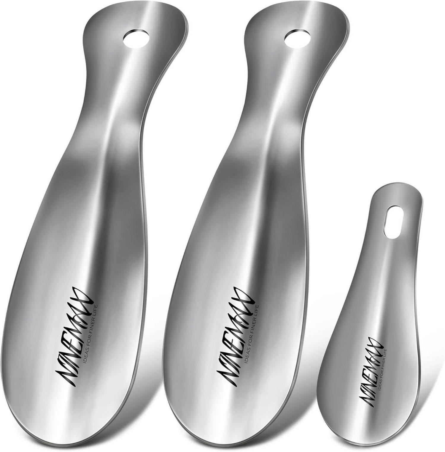 Schuhlöffel Set Edelstahl Mini Metall 19cm 10cm 3er Pack