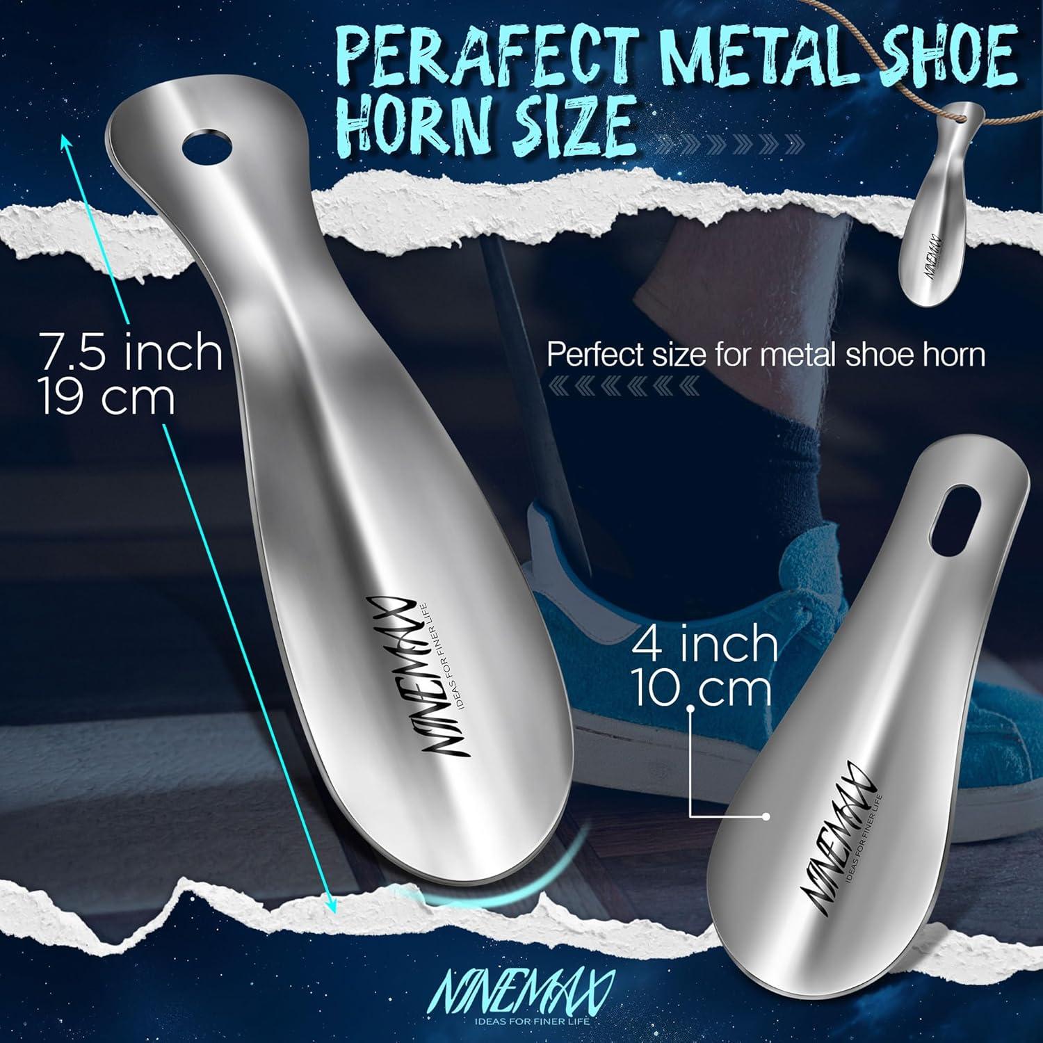 Schneller Schuhanzieher Set Metall 3er Pack 19cm+10cm