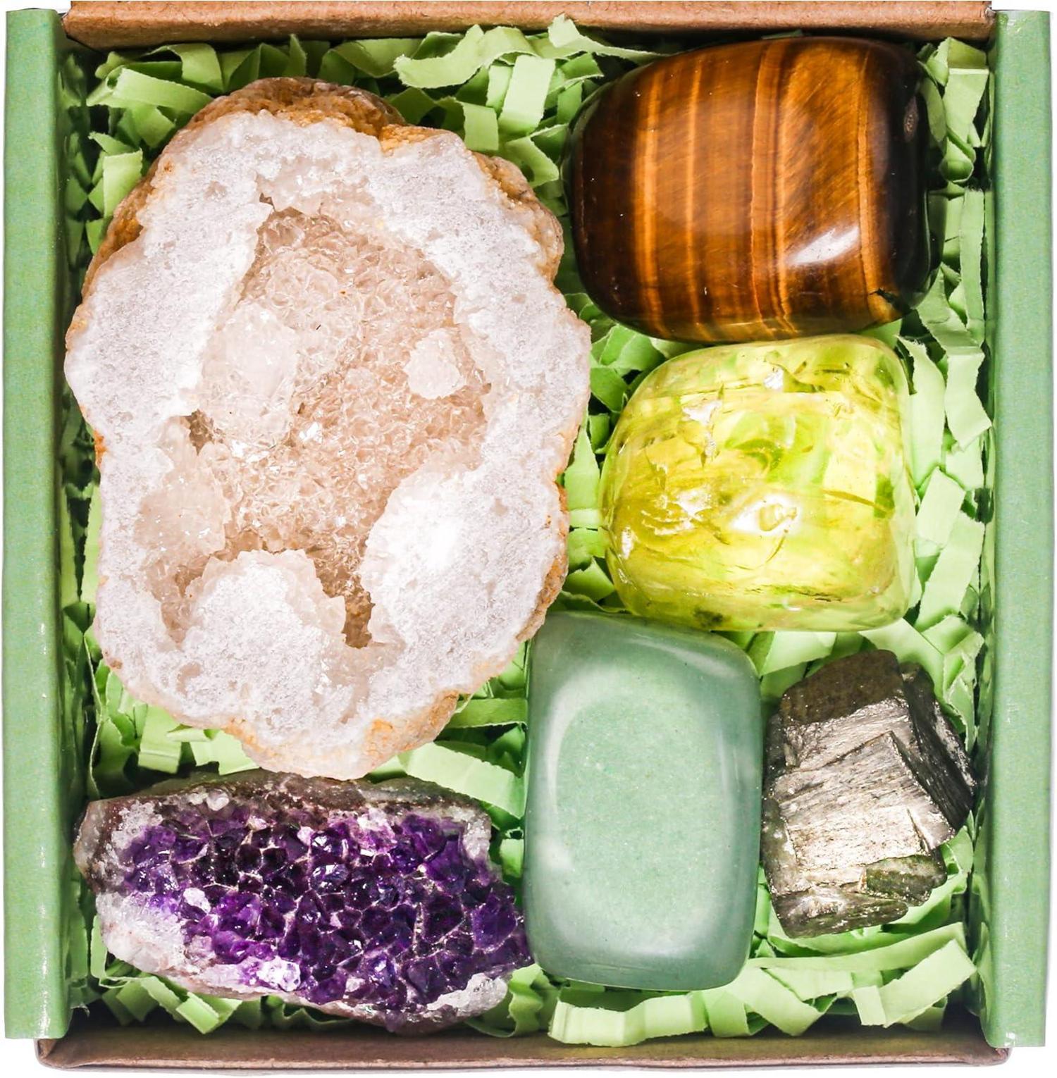 Kristalle Heilsteine Set Natürliche Mineralien Edelsteine Wohlstand