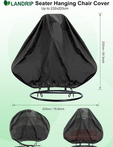 Landrip Hängesessel Abdeckung Wasserdicht 203x232 cm Schwarz