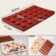Silikonform Schokolade 24 Halbkugel Bällchen Kuchen