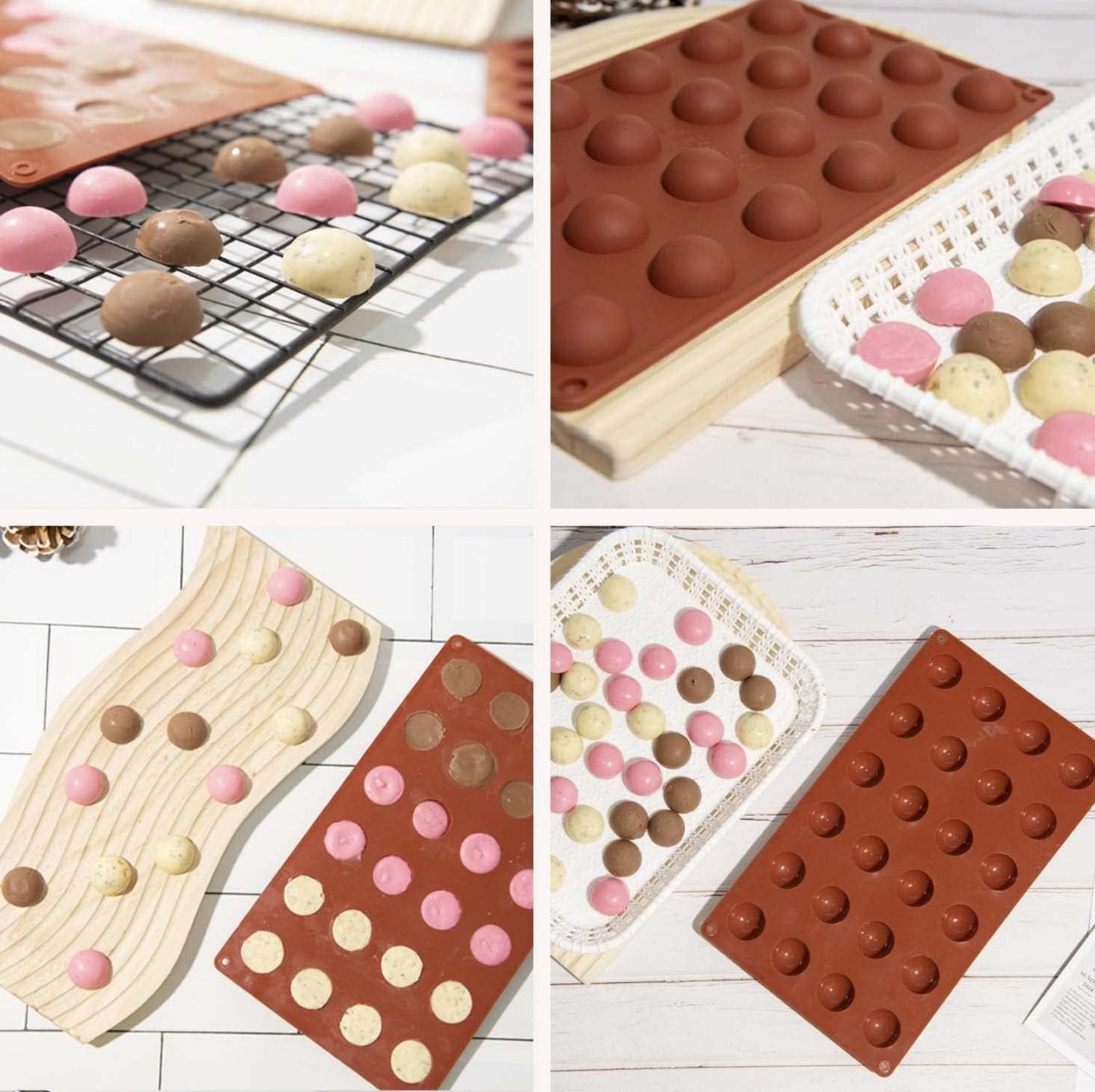 Silikonform für Schokolade, Muffins, Kuchen, Gelee - 24 Löcher