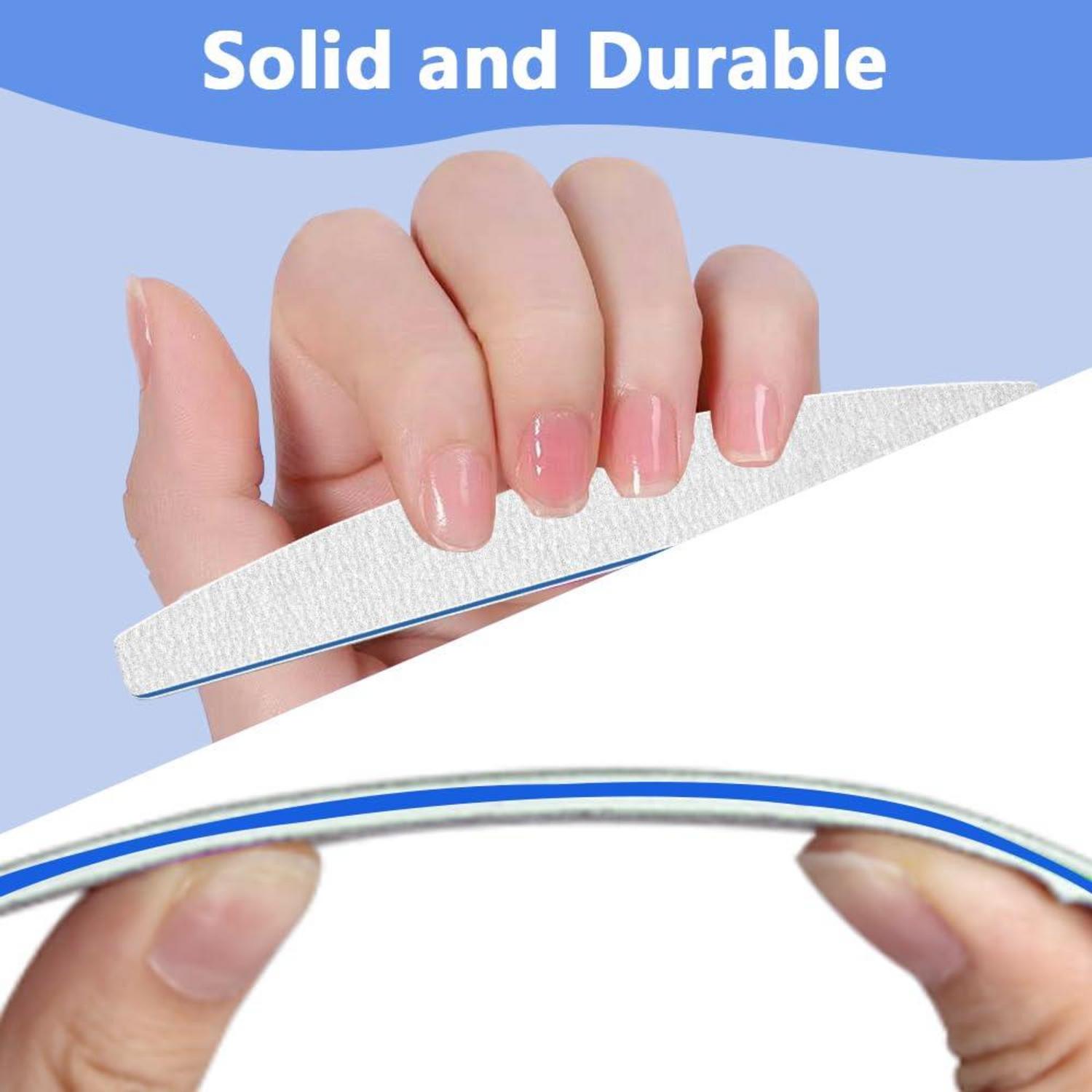 12 Stück Nagelfeilen 180/240 für Nägel, waschbar und wiederverwendbar
