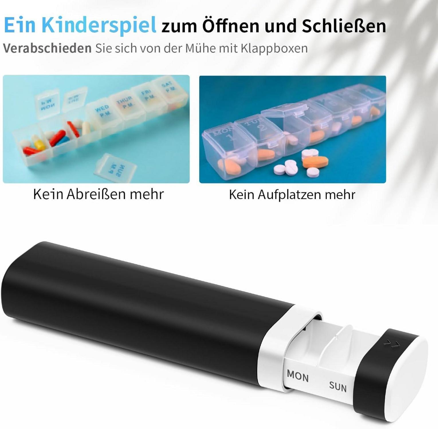 Tablettenbox 7 Tage Betife BPA Frei Pillenbox für unterwegs