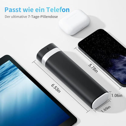 Tablettenbox 7 Tage BPA Frei Pillendose Vitamine Medikamente Organizer