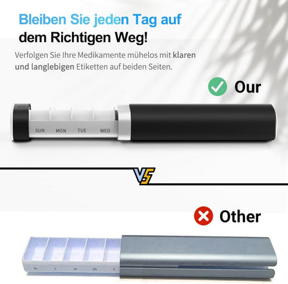 Tablettenbox 7 Tage Betife BPA Frei Pillen Organizer Schwarz