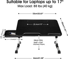 Höhenverstellbarer Laptoptisch mit Schublade und