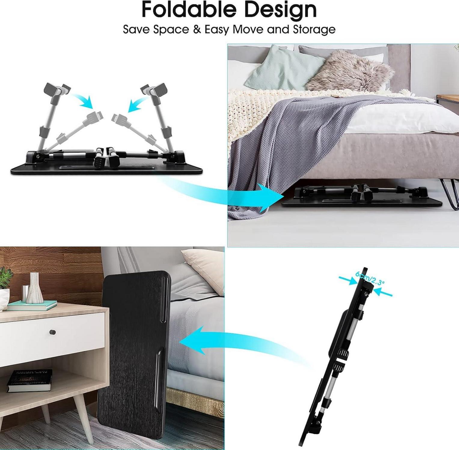Höhenverstellbarer Laptoptisch mit Schublade & Tablet-Ständer