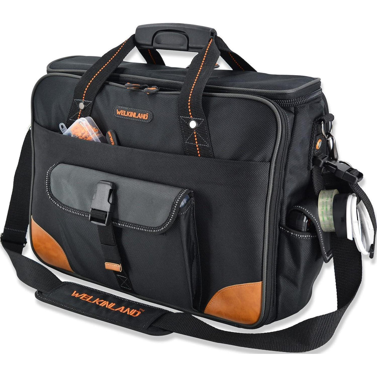 Werkzeugtasche Elektriker 88 Fächer, 17" Laptopfach, robust