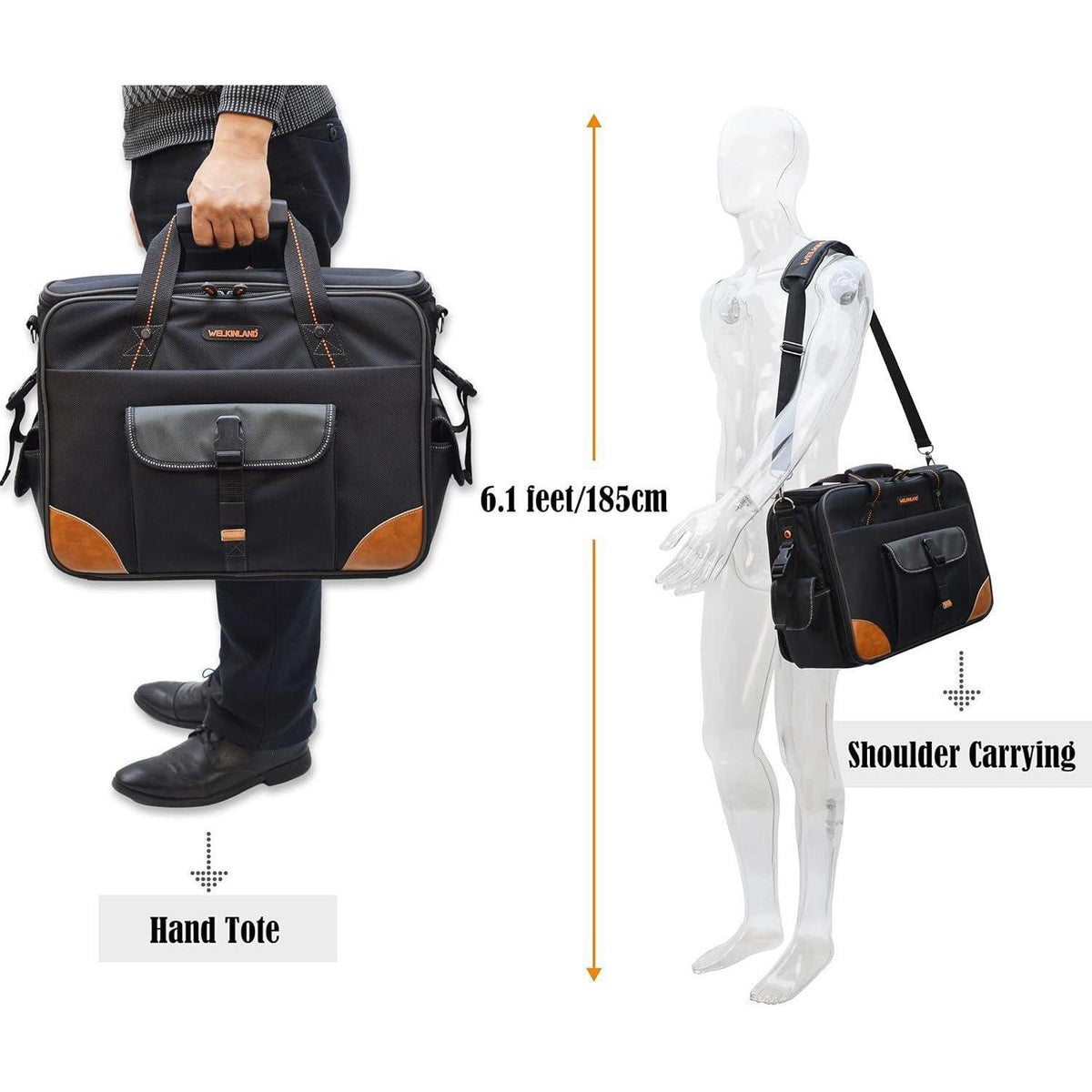 Werkzeugtasche Elektriker 88 Fächer, 17" Laptopfach, robust