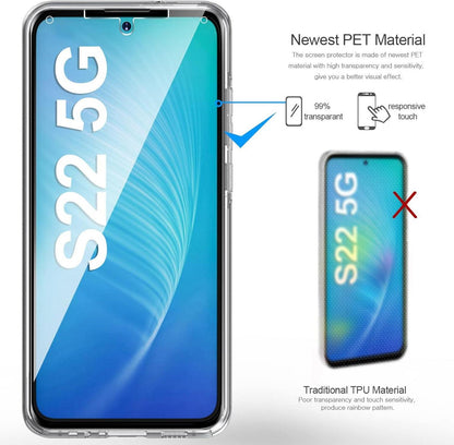 Schutzhülle für Samsung Galaxy S22 5G transparent, stoßfest, Full Body