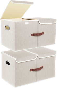 Aufbewahrungsbox mit Deckel und Fächern, Faltbar & Waschbar, 55x33x30