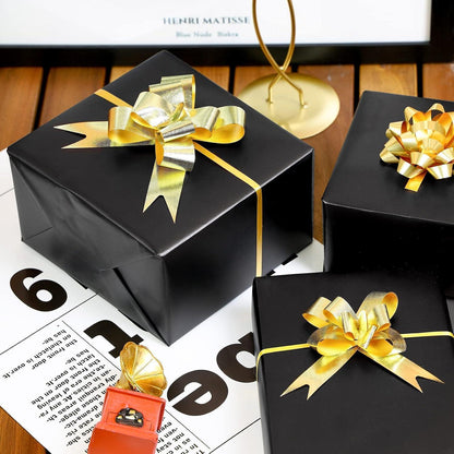 Geschenkpapier Schwarz Metallic Matt 44cm x 10m für alle Anlässe