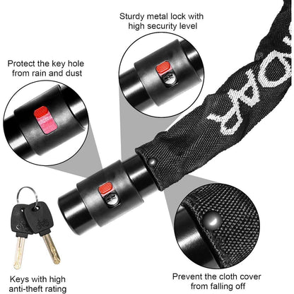 Fahrradschloss Hohe Sicherheit 8mm 1170g 99cm Schwarz
