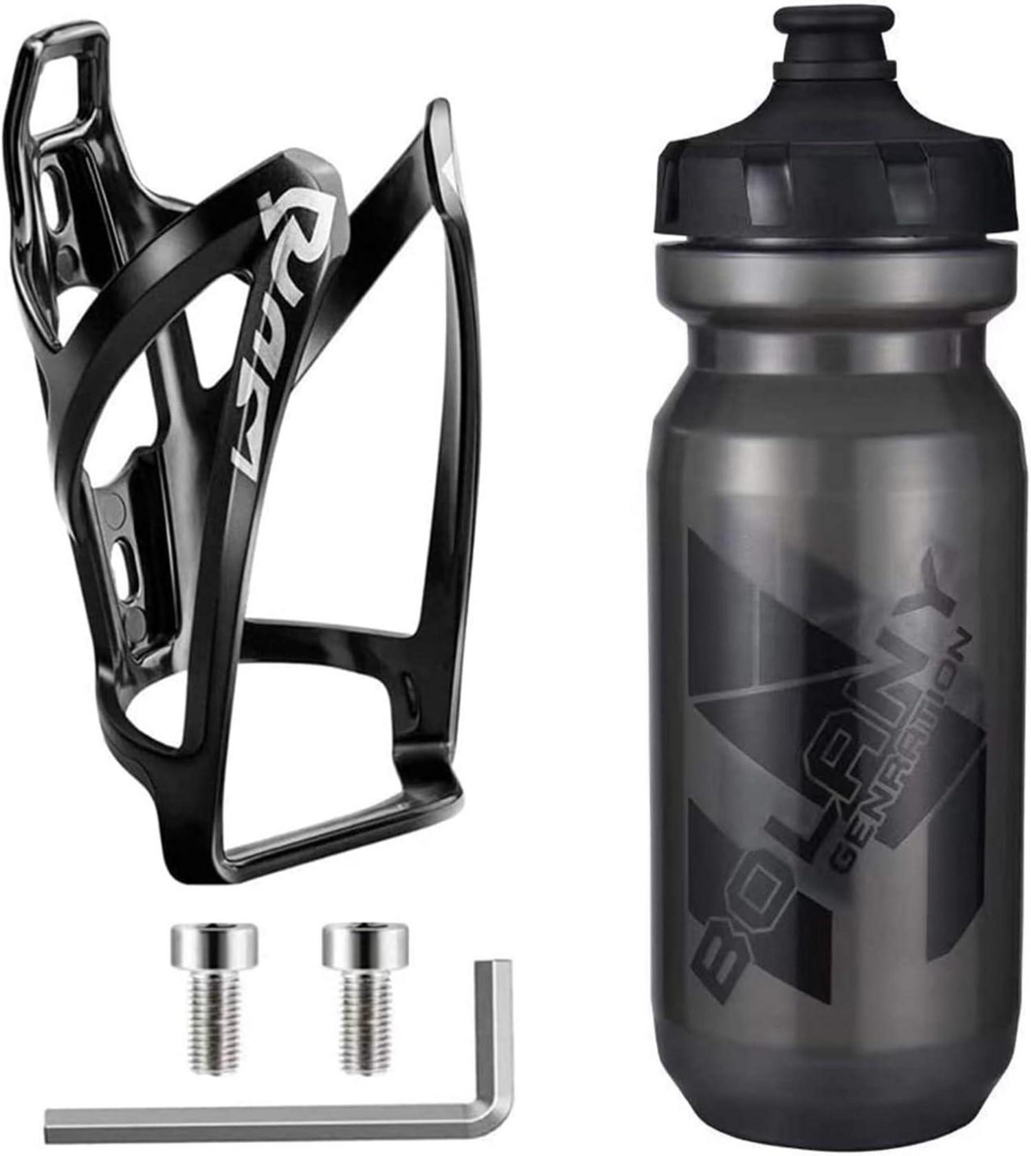 Fahrrad Flaschenhalter Set mit 21 oz Trinkflasche BPA-frei Transparent