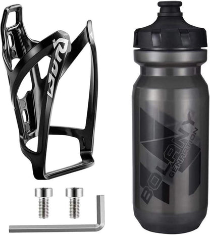 Fahrrad Flaschenhalter Set mit 21 oz Trinkflasche BPA-frei Transparent