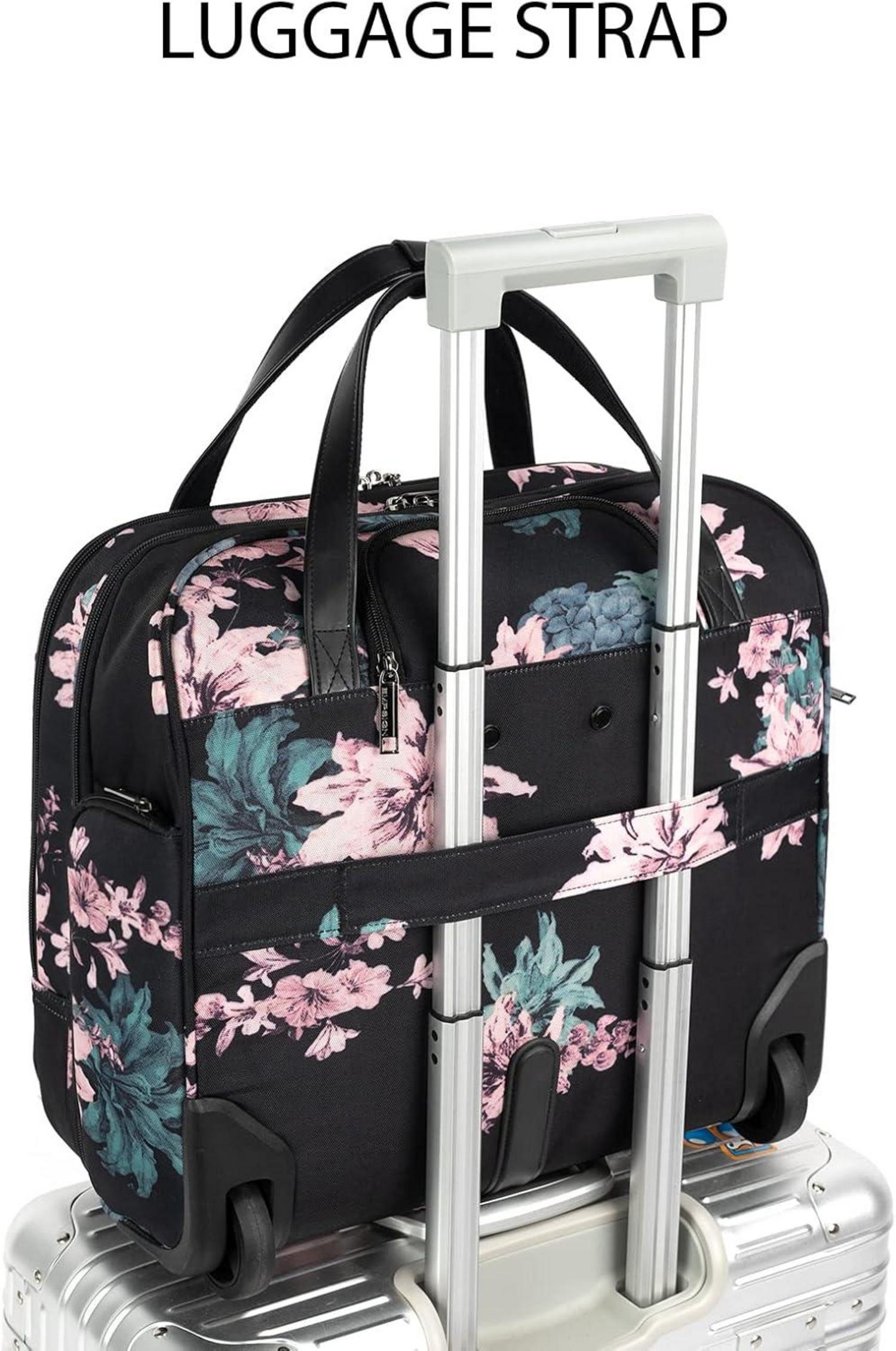 Laptop Trolley Aktentasche Wasserdicht Rollbar 15,6 Zoll Büroreise