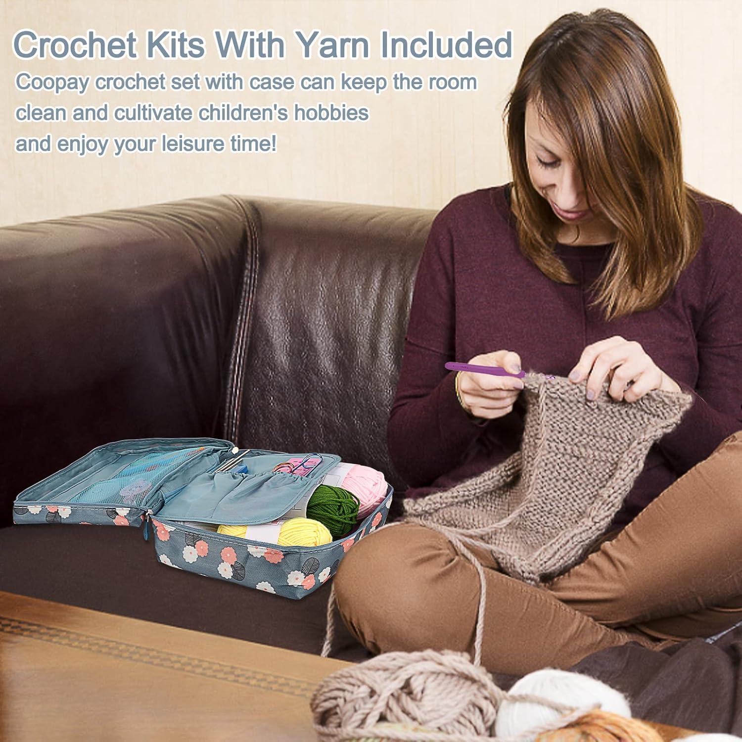 Häkelset für Anfänger mit 58 Stück, Häkelnadeln, Weicher