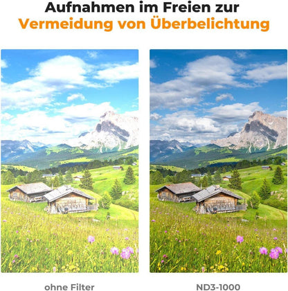 Variabler ND Filter ND3-ND1000 Graufilter 72mm 360 Grad