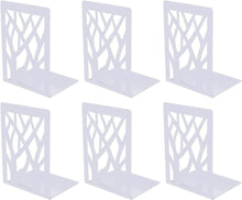 3er Set Metall Buchstützen Weiß - Bücher Halter Regal Bookends
