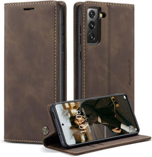 Handyhülle Samsung Galaxy S21 FE 5G Premium Leder Magnet Standfunktion