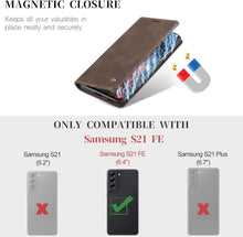 CaseMe Samsung Galaxy S21 FE 5G Hülle Leder Kartenfach
