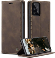 Handyhülle Samsung Galaxy A53 5G Leder Flip Case Kaffee