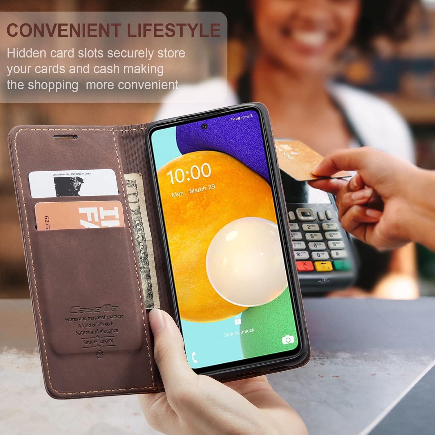 Handyhülle Samsung Galaxy A53 5G Leder Flip Case Kaffee