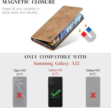 CaseMe Samsung Galaxy A52S 5G/A52 4G/5G Lederhülle Braun
