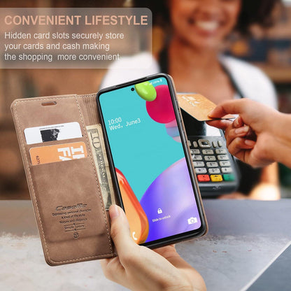 CaseMe Samsung Galaxy A52S 5G 4G/5G Handyhülle Leder Braun