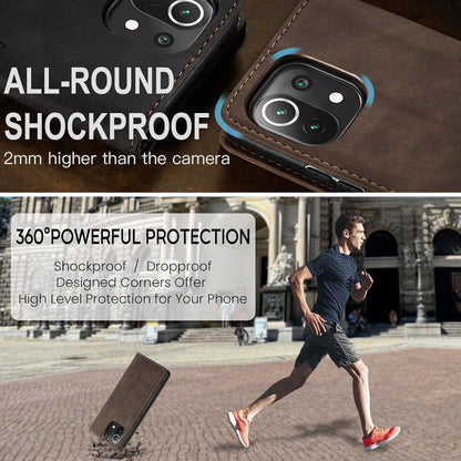 Handyhülle Xiaomi 11 Lite 5G NE Leder Klappbar Flip Case mit Magnet