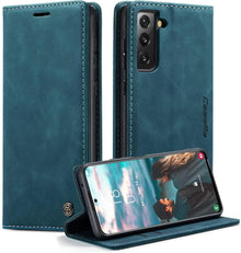 Handyhülle Samsung Galaxy S21 FE 5G Leder 360° Schutz Standfunktion