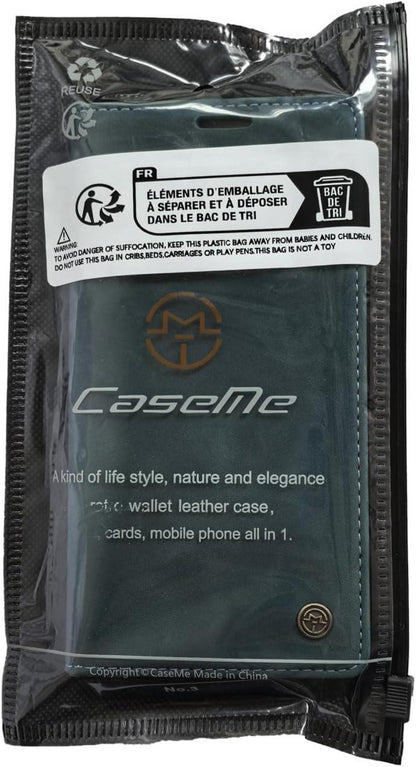 Samsung Galaxy S21 FE 5G Hülle Magnet Kartenfach Stand Blaugrün