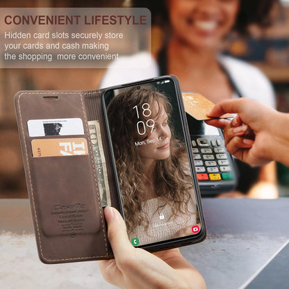 CaseMe Samsung Galaxy S21 5G Hülle Leder Magnet Kartenfach Standfunktion