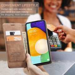 CaseMe Samsung Galaxy A53 5G Handyhülle Leder Flip Tasche Braun