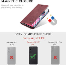 Samsung Galaxy S21 FE 5G Hülle - Premium Leder Flip Case