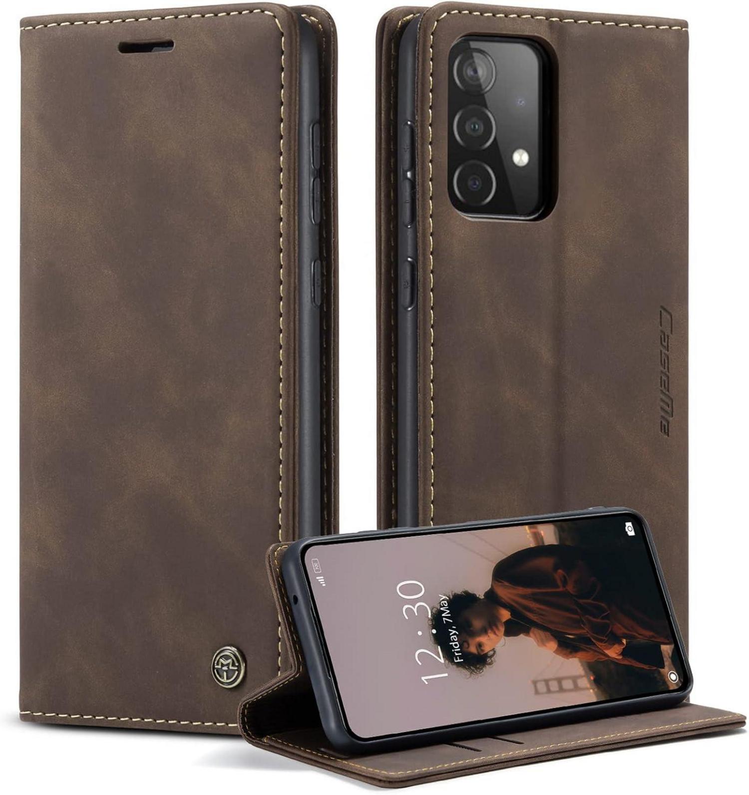 CaseMe Premium Leder Handyhülle für Samsung Galaxy A52S 5G und A52
