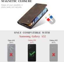 Samsung Galaxy A52S 5G Lederhülle Klappbar Magnet Tasche