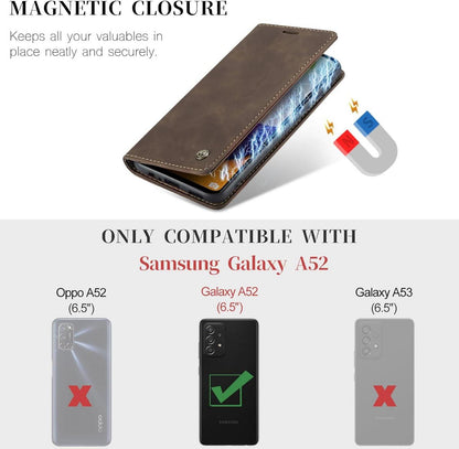 Samsung Galaxy A52S 5G Lederhülle Klappbar Magnet Tasche