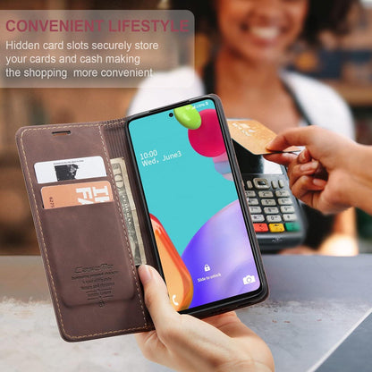 CaseMe Samsung Galaxy A52S 5G/A52 4G/5G Leder Flip Case Kaffee