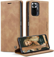 Handyhülle Xiaomi Redmi Note 10 Pro Max Leder Braun