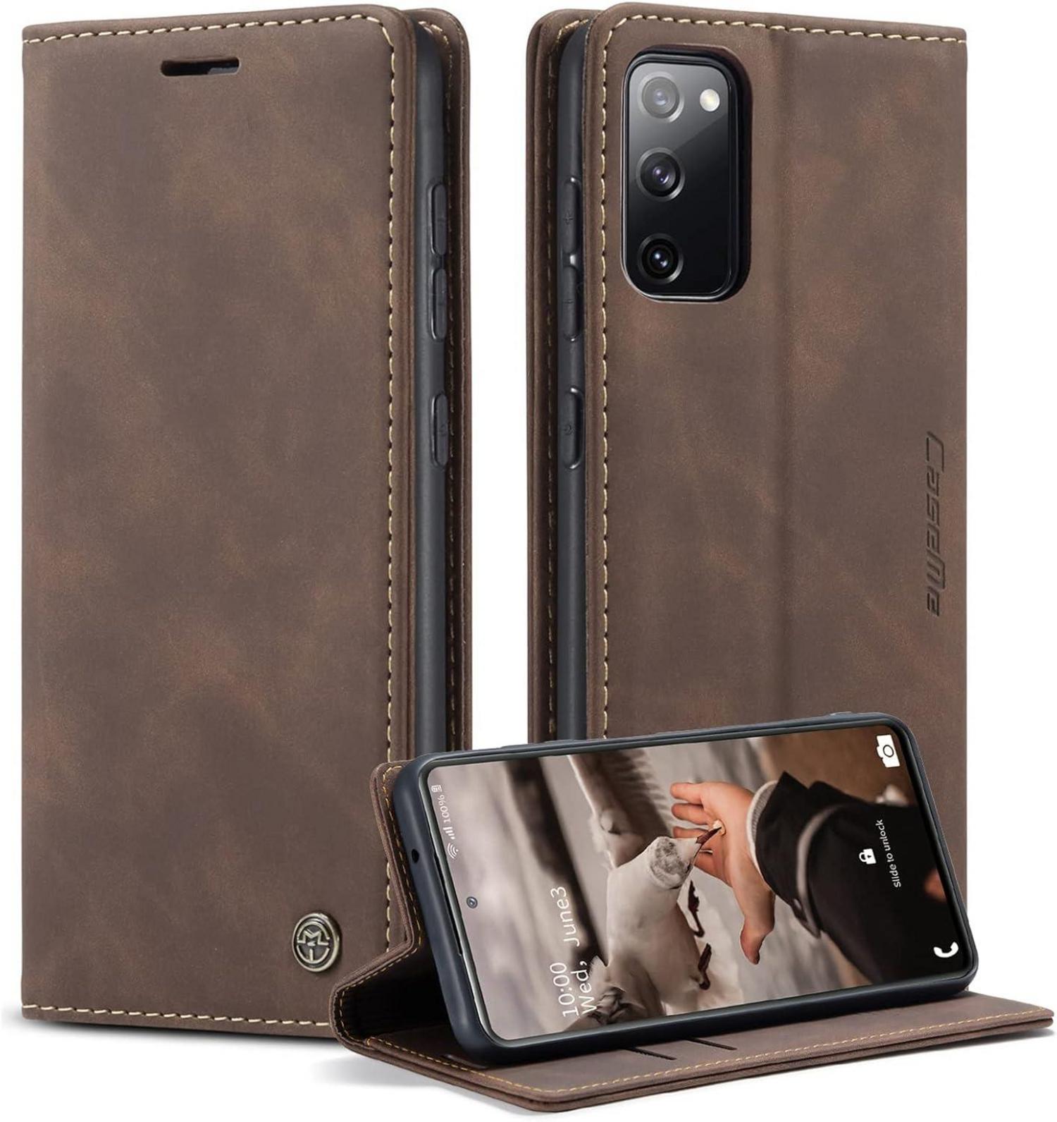 Handyhülle Samsung Galaxy S20 FE 5G/4G Leder Kaffee