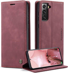 Handyhülle Samsung Galaxy S21 5G Leder Flip Case Magnet Standfunktion